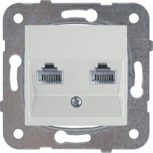 Viko Novella Gumus Ikılı Numeriş Telefon Prizi Cat3 M