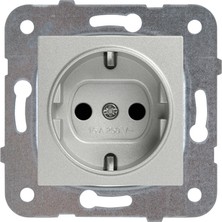 Viko Novella Topraklı Çerçevesiz Priz Met Beyaz