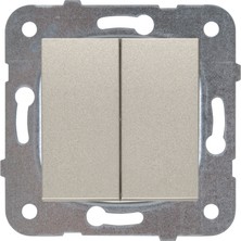 Viko Novella 2'li Çerçevesiz Komütator Bronz