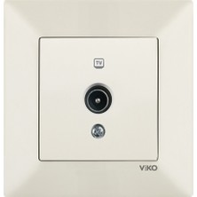 Viko Meridian Krem Uydu Prizi F Kon Geçişli