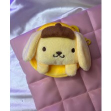 Sanrıo Karakterli Pompompurin Cüzdan,  Anahtarlık Çanta Süsü