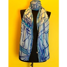 Gönülden Tasarım Desenli Tasarım Unisex Fular Şal 165X50 cm