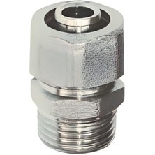 Kalde Pex ve Pert Mobil Boru Ekleme Nipeli Dış Dişli/erkek - Ø16X1/2" - Mobil Sistem Boru Bağlantı Rakoru