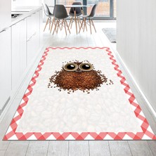 Viyana Home Dijital Baskılı Kaymaz Taban Yıkanabilir Mutfak Halısı Yolluk, V-Mutfak-46-Pembe,