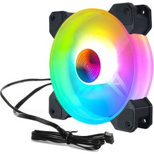 Coolmoon - 12CM Rgb Kasa Fanı 12V 6 Pin Işıklı Fan - 120MM Soğutucu Fan (Kontrolcü Olmadan Çalışmaz)