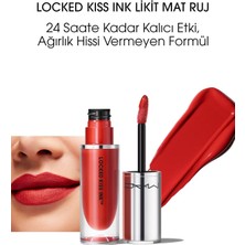 MAC Locked Kiss Ink 24 Saate Kadar Kalıcı Suya Dayanıklı Likit Mat Ruj - Doyenne - 4ml - 773602646111