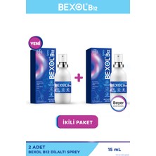 Bexol B12 Dilaltı Sprey, 15 ml B12 Vitamini Içeren Takviye Edici Gıda 2 Adet