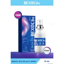 Bexol B12 Dilaltı Sprey, 15 ml B12 Vitamini Içeren Takviye Edici Gıda 2 Adet