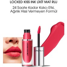 MAC Locked Kiss Ink 24 Saate Kadar Kalıcı Suya Dayanıklı Likit Mat Ruj - Hyperbole 4 ml