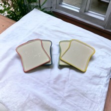 Silkut Home Seramik Tost Ekmeği Tabak 12'li Set