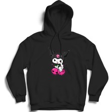 The Fame Kuromi, Sanrio, My Melody, Skulls Kapüşonlu Sweatshirt Hoodie