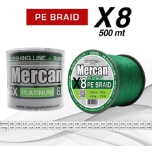 Mercan Pe Örgü Platinum X8 Yeşil Ip 500M Misina