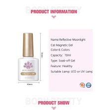 Born Pretty RM01 10ML Reflective Moonlight Cat Magnetic Kalıcı Oje (57983)