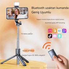 Tianzhu Mini Bluetooth Selfie Çubuğu, Elde Taşınan, Yerde Duran Cep Telefonu Tutucusu, Doldurma Işıklı Fotoğraf Teleskopik Çubuğu (Yurt Dışından)