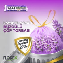 Florex Avantaj Seri Lavanta Kokulu Büzgülü Büyük Boy Çöp Poşeti x 5 Rulo