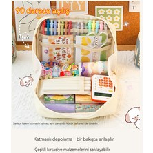 Dilele Çok Fonksiyonlu Kanvas Büyük Kapasiteli Kalem Çantası/öğrenci Kırtasiye Kutusu Kalem Kutusu DL233 (Yurt Dışından)