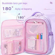 Dilele Kız Hafif Omurga Çocuk Omuz Sırt Çantası/ilköğretim Okulu Okul Çantası/ortaokul Sırt Çantası DL210 (Yurt Dışından)