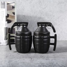 Çılgıntrend Seramik Kapaklı Bardak El Bombası Kupa Kahve Fincanı Su Bardağı 280 ml