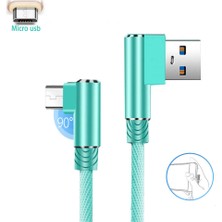 Twinix Micro USB Şarj Kablosu 90 Derece Hızlı Şarj