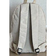 Nemo Bags Unisex Bej Orta Boy Okul Çantası Laptop ve Seyahat Sırt Çantası Su Geçirmez Ayıcık Anahtarlık Hediyeli