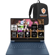 Hp Victus 15 Intel Core I7 13700H 36GB 2tb SSD RTX4060/12GB 144Hz 15.6'' Fhd W11P Taşınabilir Bilgisayar 8U844EA & Per4 Çanta 8U844EAP434