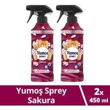 Yumoş Sprey Yıkanması Zor Eşyalar Için Giysi Spreyi Sakura 450 ml x 2 Adet