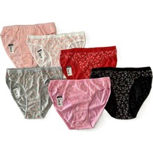 Tutku 12'li Paket Tutku 0522 Gaye Dantelli Çiçek Desenli Bayan Bikini Külot