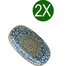 Bonna Porselen Alhambra Serisi 2'li 15 cm Oval Tabak