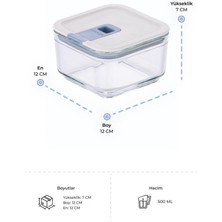 Neoflam Perfect Seal Kare Cam Saklama Kabı Bej 500ML