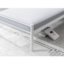 Evger K70 Beyaz Metal Karyola Tek Kişilik Yataksız