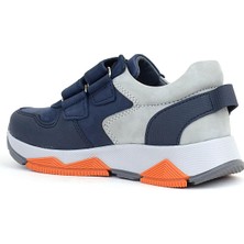 Rakerplus Hakiki Deri Lacivert Gri Çocuk Sneakers Spor Ayakkabı