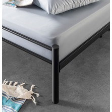 Evger Home K25 Siyah Metal Karyola Tek Kişilik Yataksız