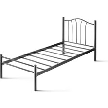 Evger Home K25 Siyah Metal Karyola Tek Kişilik Yataksız