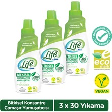 Life by Fakir Vegan Bitkisel Konsantre Çamaşır Yumuşatıcısı 1500 ml x 3 Adet