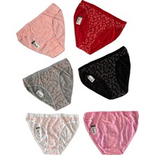 Tutku 6'lı Paket 0522 Gaye Dantelli Çiçek Desenli Bayan Bikini Külot