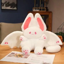 Uçan Büyük Yarasa Tavşan Peluş Oyuncak Büyük Beyaz Tavşan Bebek Yatıştırıcı Bebek Bez Bebek Xiaofu Bambu Yarasa Tavşan (Yurt Dışından)