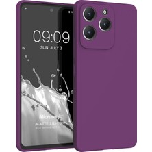 Microsonic Matte Silicone Infinix Hot 40 Pro Kılıf Mor