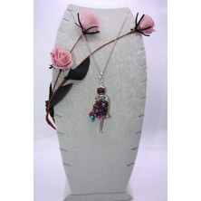 MiniQ's Bijuteri Simli Elbiseli Handmade Bebek Kolye