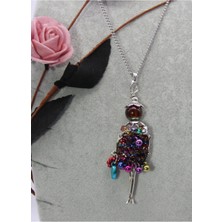 MiniQ's Bijuteri Simli Elbiseli Handmade Bebek Kolye