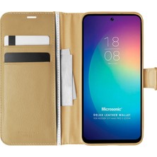 Microsonic Reeder S19 Max Pro S Zoom Kılıf Delux Leather Wallet Gold