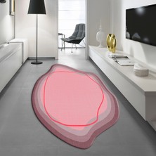 Viyana Home Dijital Baskılı Kaymaz Taban Yıkanabilir Lazer Kesim Salon Halısı Yolluk, V-Lazer-19-Kırmızı,