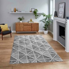 Viyana Home Dijital Baskılı Kaymaz Taban Yıkanabilir Sade Desen Yolluk Mutfak Salon Halısı, V-Sade-12-Gri,