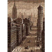 Tablomega Ahşap Mdf Puzzle Yapboz Bir Zamanlar 5 Cadde 120 Parça 25*35 cm