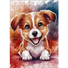 Tablomega Ahşap Mdf Puzzle Yapboz Yavru Sevimli Köpek 120 Parça 25*35 cm