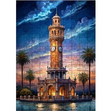 Karizma Tablo Ahşap Mdf Puzzle Yapboz Izmir Saat Kulesi 120 Parça 25*35 cm