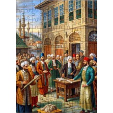 Karizma Tablo Ahşap Mdf Puzzle Yapboz Orta Çağ'da Osmanlı Bilgi Alışverişi 120 Parça 25*35 cm