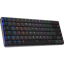 Rampage W-Granıte Siyah/gri Low Profile Blue Swıtch Q Rgb 2,4 Ghz+ Bt Mekanik Gaming Oyuncu Klavye