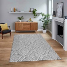 Viyana Home Dijital Baskılı Kaymaz Taban Yıkanabilir Sade Desen Yolluk Mutfak Salon Halısı, V-Sade-02-Gri,