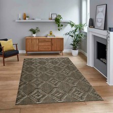 Viyana Home Dijital Baskılı Kaymaz Taban Yıkanabilir Sade Desen Yolluk Mutfak Salon Halısı, V-Sade-03-Vizon,