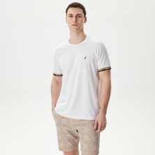 Nautica Erkek Beyaz Standart Fit T-Shirt V45225T.1BW